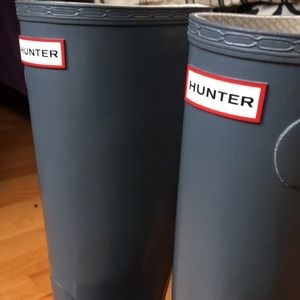 Tall Hunter Boots in Grey